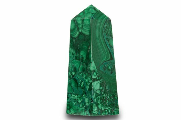 Tall Polished Malachite Obelisk - DR Congo #321157